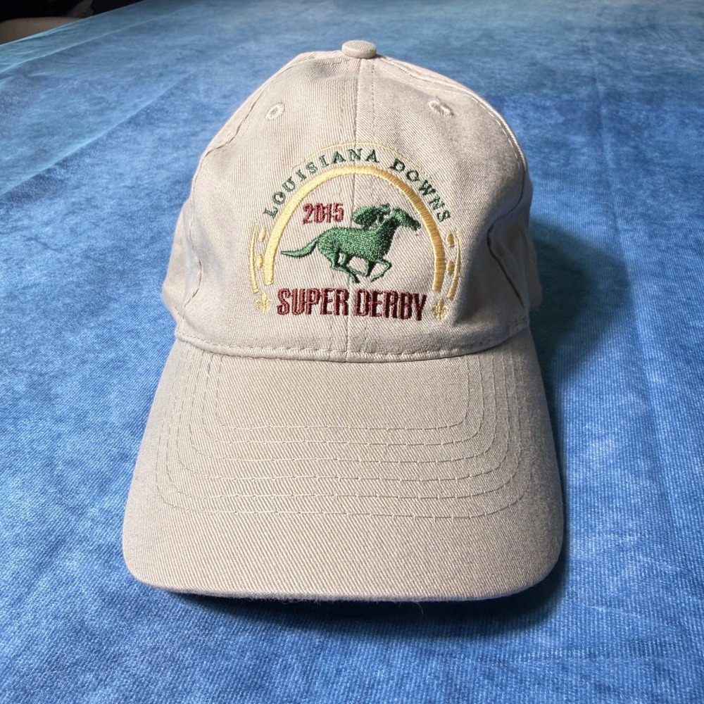 Apollo 2015 Super Derby Louisiana Downs Horse Racing Hat Khaki Mobile Bay Cap